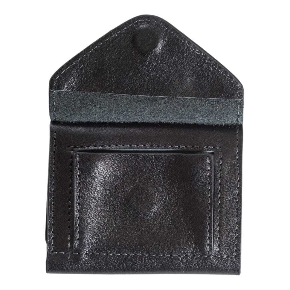 Womens small leather wallet Grande Pelle 503610 black