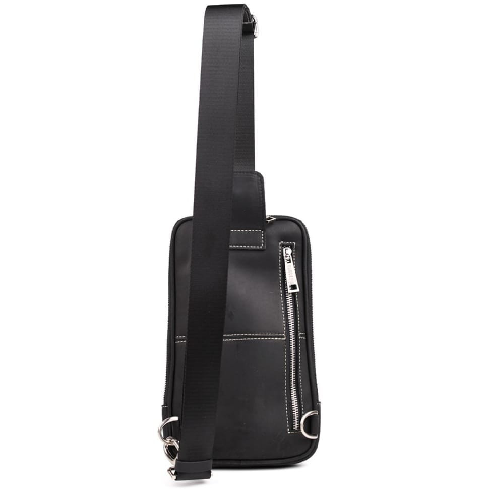 Mens business sling bag, business style TARWA RA-1536-4lx black crazy horse