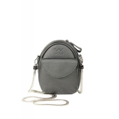 Kroha Women's Leather Mini Bag Black Grained