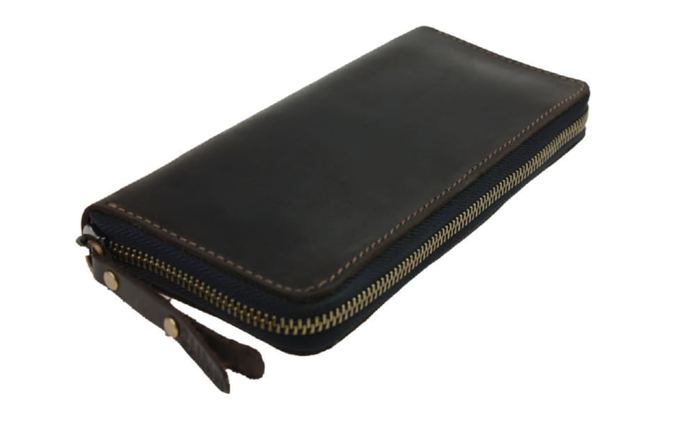 Wallet men's leather clutch large travel SULLIVAN 103-61-3(19.5) brown