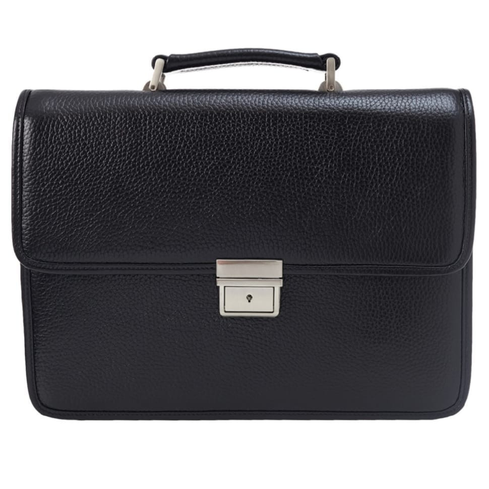 Портфель шкіра Desisan 320-0011 чорний флотар