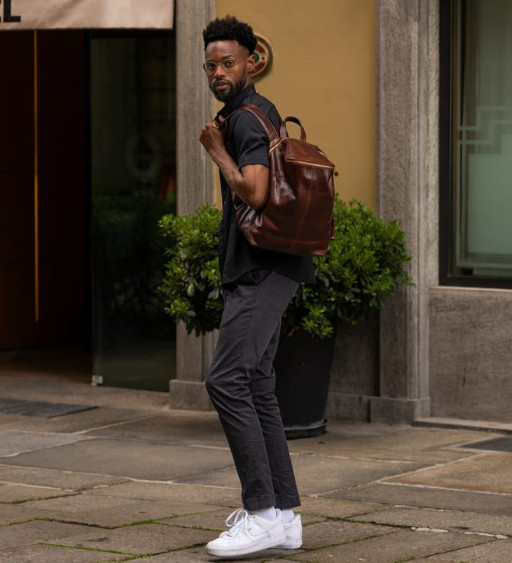 Шкіряний рюкзак - A Bend in the River - Коричневий колір - Time Resistance 5220501