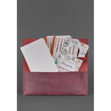 Кожаный тревел-кейс Voyager 1.0 бордовый Crazy Horse