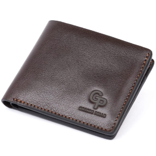 Суворий портмоне в гладкій шкірі на магнітах GRANDE PELLE 11307
