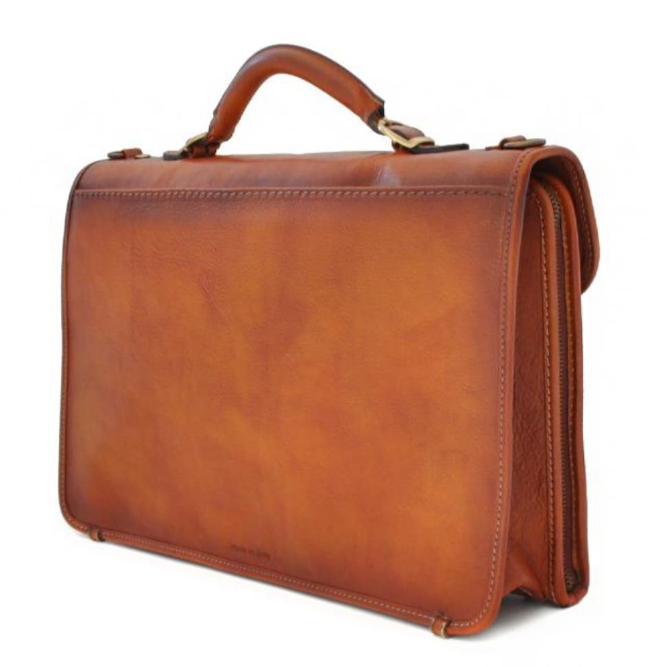 Pratesi BMA113 - Briefcase Leccio in cow leather Bruce Brown