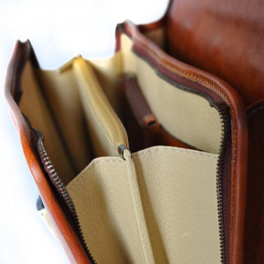 Pratesi BMA113 - Briefcase Leccio in cow leather Bruce Brown