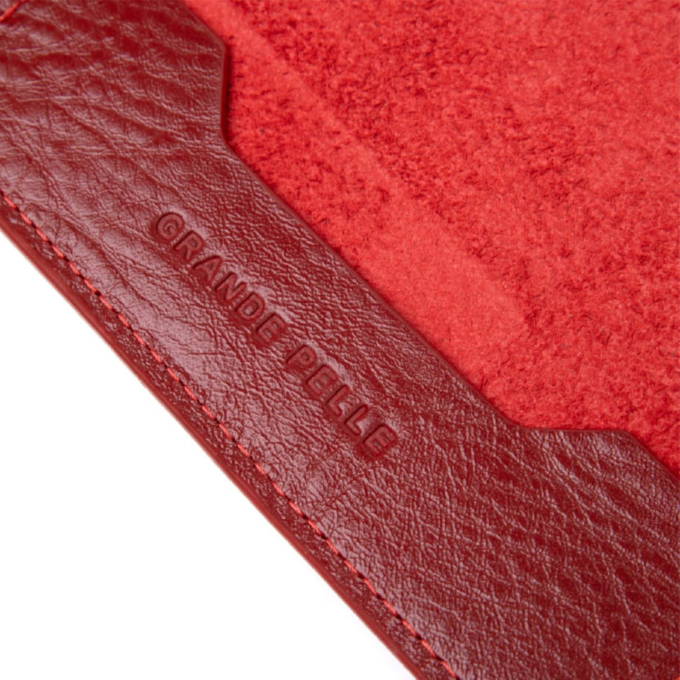 Урожай шкіряний картхолдер GRANDE PELLE 11504 Бордовий