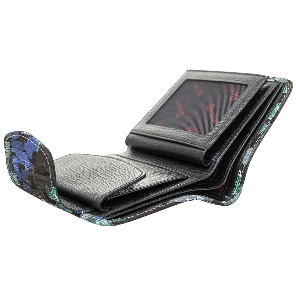 Гаманець жіночий Desisan 086-889 чорно-зелені квіти