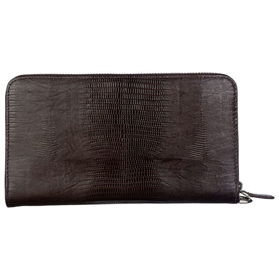 Барсетка кистьова шкіряна CANPEL 750-143 коричневий лазер