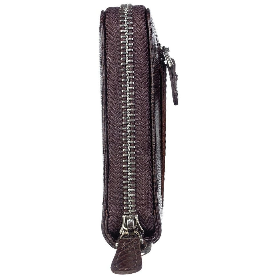 Барсетка кистьова шкіряна CANPEL 750-143 коричневий лазер