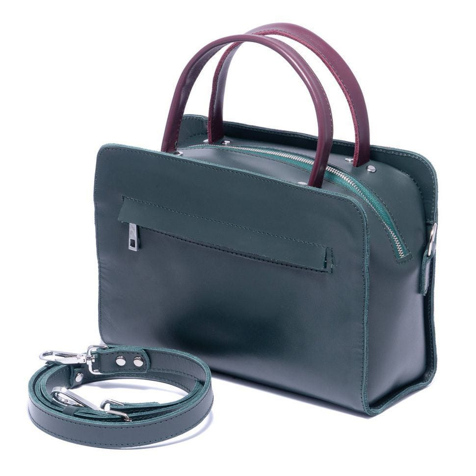 Сумка портфель жіночий діловий V, колір - Зелений 034зм