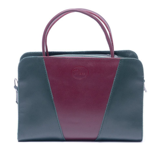 Сумка портфель жіночий діловий V, колір - Зелений 034зм