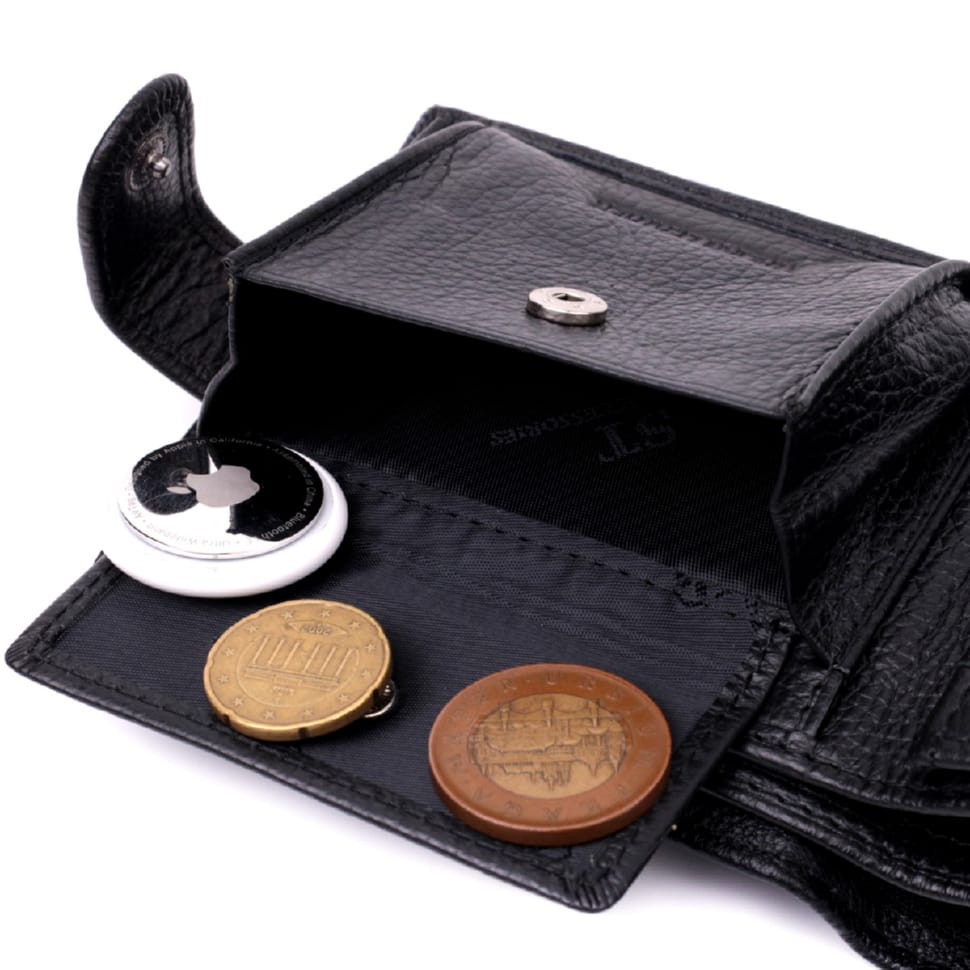 Классическое портмоне для мужчин с блоком для карт из натуральной кожи ST Leather 19473 Черное