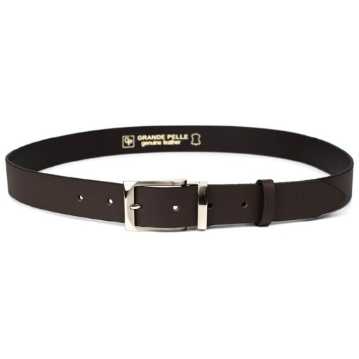 Шкіряний ремінь коричневий 35мм Grande Pelle 313011261
