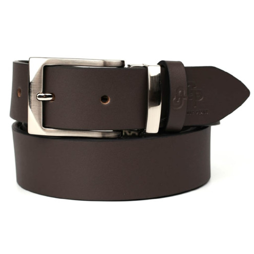 Шкіряний ремінь коричневий 35мм Grande Pelle 313011261