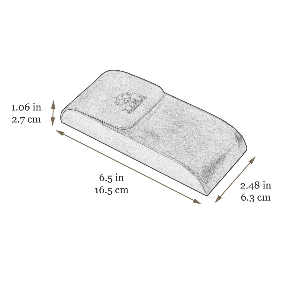 Leather Glasses Case for Women - The Sign of Four - Cognac Brown color - Time Resistance 5246701W