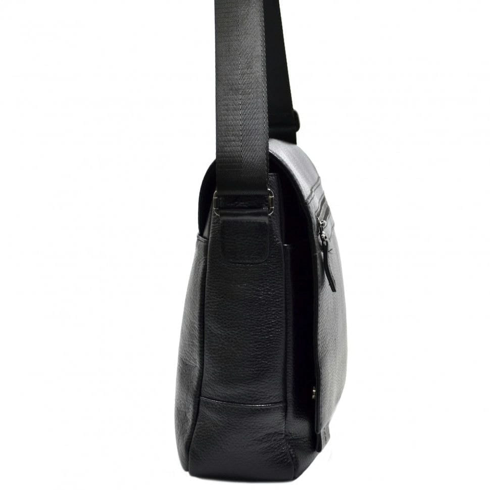 Портфель м'який шкіряний BOND 1108-281 чорний флотар