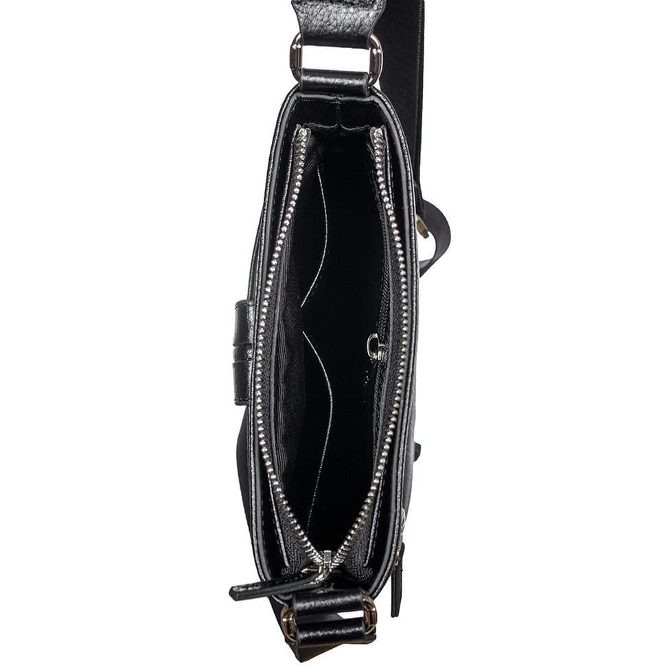 Барсетка м'яка шкіряна BOND 1031-281 чорний флотар