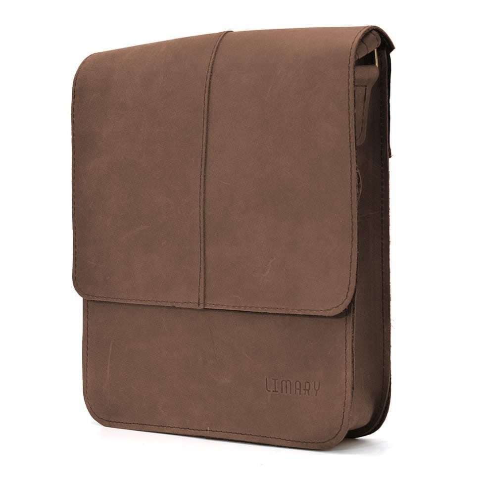 Шкіряна чоловіча сумка через плече LIMARY Lim-131RC коричнева