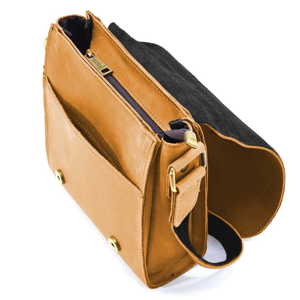 Чоловіча шкіряна сумка через плече RCam-30271-3md TARWA світло-коричнева
