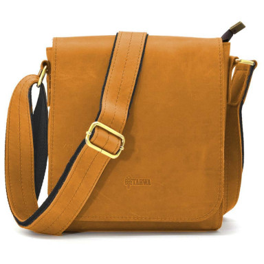 Mens leather shoulder bag RCam-30271-3md TARWA light brown