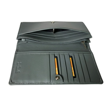 Leather wallet New Rainbow 3435 grigio gray