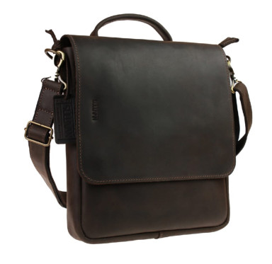 Men's leather shoulder bag SULLIVAN 354145(46) brown