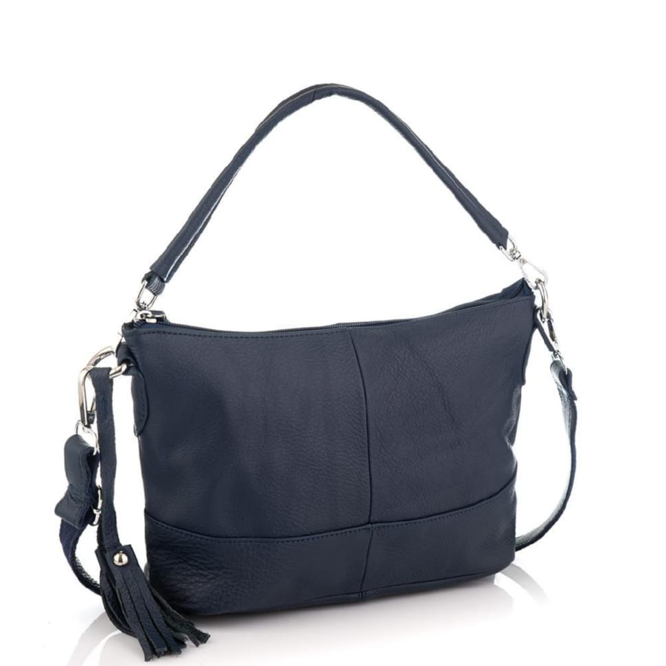 Шкіряна сумка жіноча синя Riche NM20-W891BL