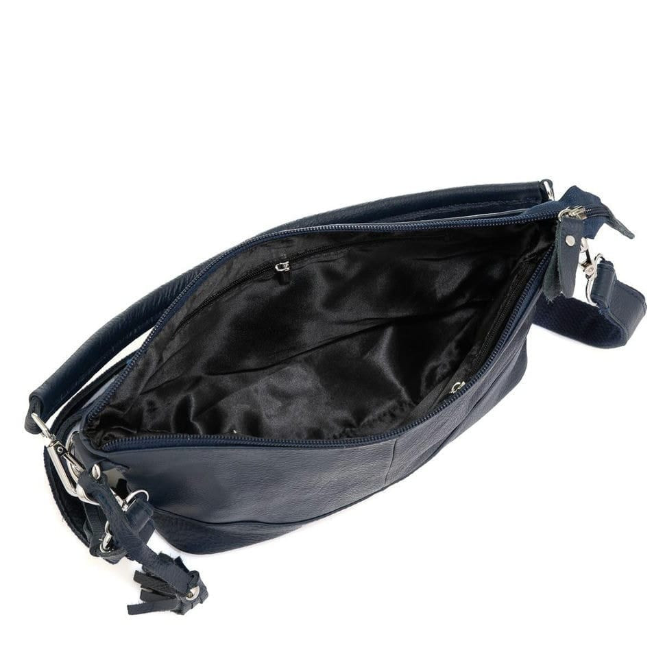 Шкіряна сумка жіноча синя Riche NM20-W891BL