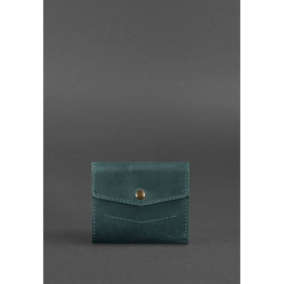 Шкіряний гаманець 2.1 зелений Crazy Horse