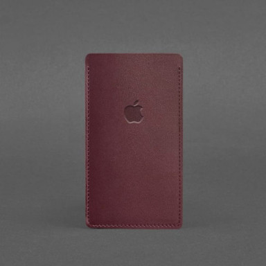 Кожаный чехол для iPhone 11 Бордовый