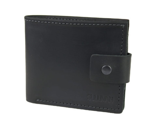 Гаманець шкіряний маленький gm3(8) чорний