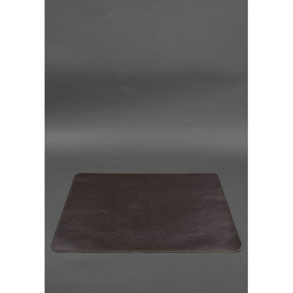 Table set made of genuine leather 1.0 dark brown crust