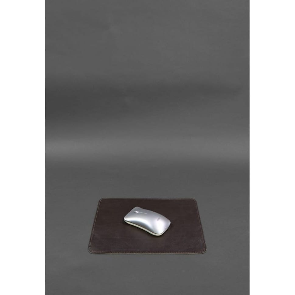 Table set made of genuine leather 1.0 dark brown crust