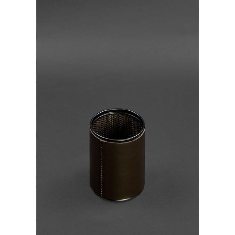 Table set made of genuine leather 1.0 dark brown crust