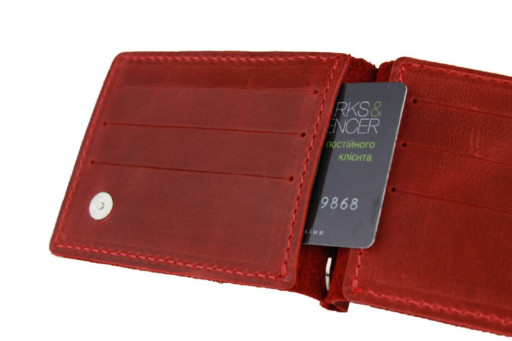 Гаманець жіночий шкіряний затискач для купюр SULLIVAN 105-1(5) червоний
