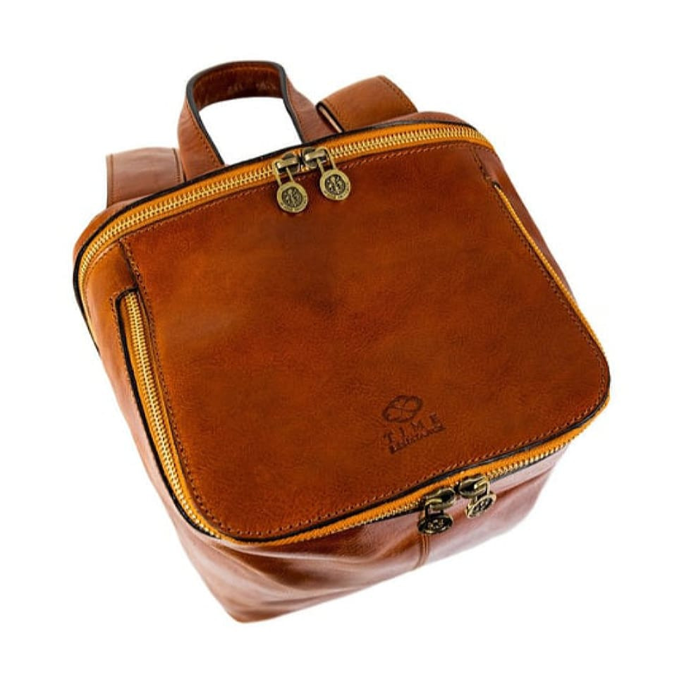 Шкіряний рюкзак - A Bend in the River - Коньячно-коричневий колір - Time Resistance 5237701