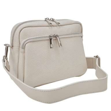 Кожаная женская сумка Virginia Conti Italy - Art03283beige