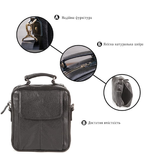 SHVIGEL 00875 bag in high quality leather Black