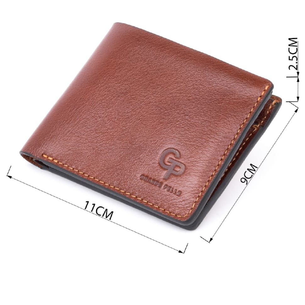 Горизонтальне портмоне в гладкій шкірі на магнітах GRANDE PELLE 11308