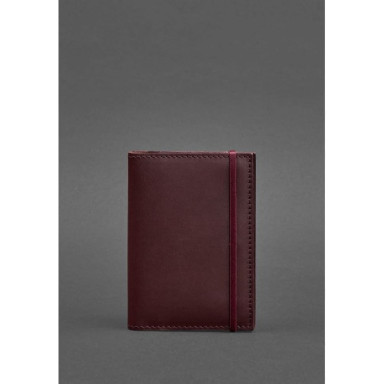 Leather passport cover 2.0 burgundy Krust