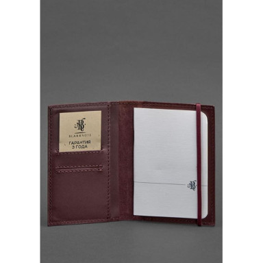 Leather passport cover 2.0 burgundy Krust