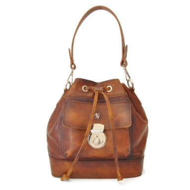 Pratesi BMA173 - Castelfiorentino Shoulder Bag in cowhide leather Bruce Brown