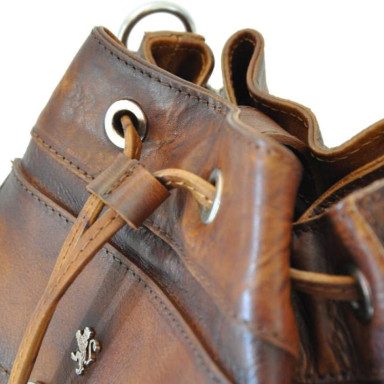 Pratesi BMA173 - Castelfiorentino Shoulder Bag in cowhide leather Bruce Brown