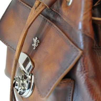 Pratesi BMA173 - Castelfiorentino Shoulder Bag in cowhide leather Bruce Brown