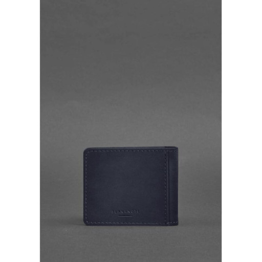 Шкіряна обкладинка для посвідчення з гербом, синій Crazy Horse