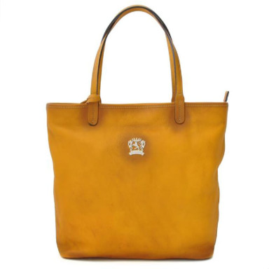 Pratesi BSE461 - Monterchi Tote Bag in cow leather Bruce Mustard