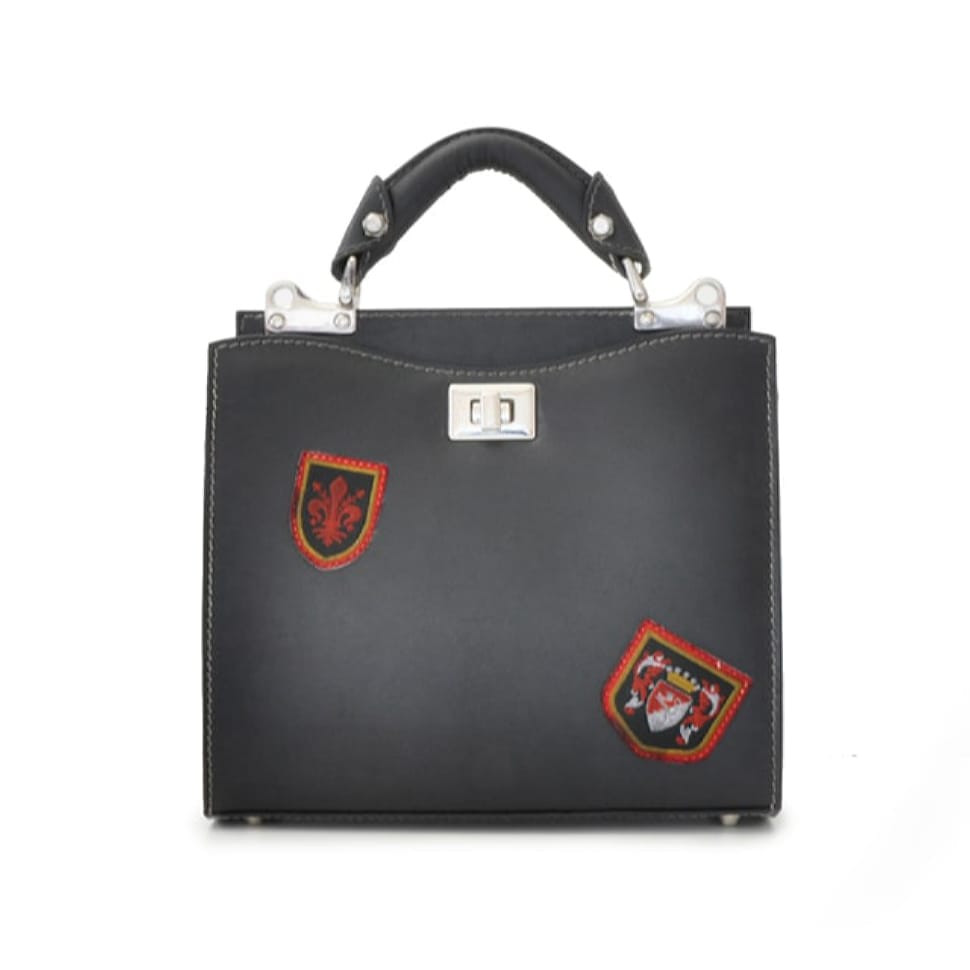 Pratesi BNE150/26 - Lady Bag Anna Maria Luisa de' Medici Small in cow leather Bruce Black