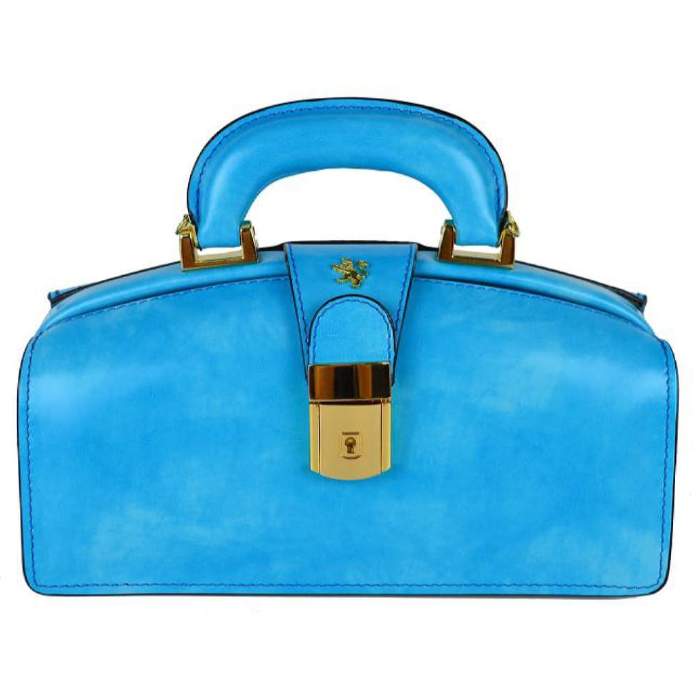 Pratesi RSB120/N - Lady Brunelleschi Bag in cow leather Radica Sky-Blue