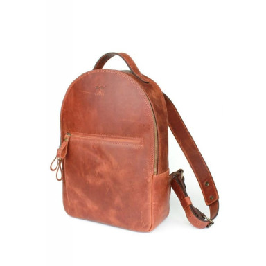 Groove M leather backpack cognac vintage